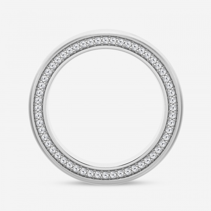 Additional Image 1 for  2/3 ctw Round Lab Grown Diamond 7mm Domed Satin Finish Eternity Band